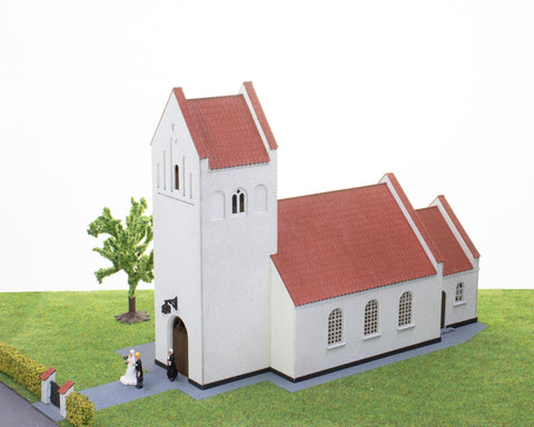 HT 87383 Landsbykirke hvid