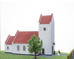 HT 87383 Landsbykirke hvid