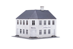 HT 87202 Hjørnebygning, hvid puds, Hotel
