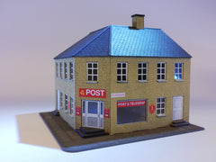 HT 87208 Hjørnebygning med posthus, gule sten